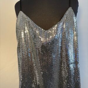 Wild Fable Black Sequin Trim Top